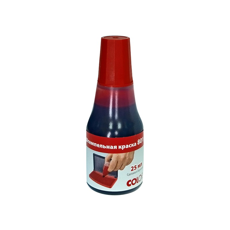 Штемпельная краска на водной основе с глицерином 25 мл. Colop 801/25 ml.