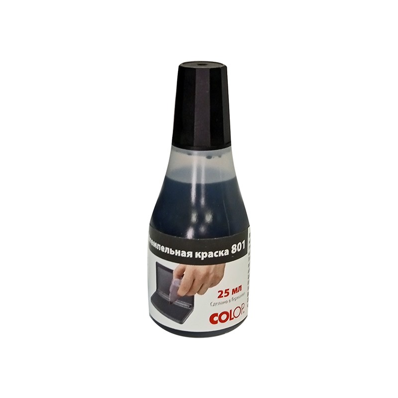 Штемпельная краска на водной основе с глицерином 25 мл. Colop 801/25 ml.